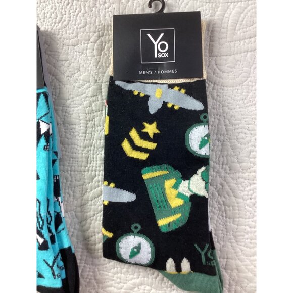 Lot of 3 Yo Sox Mens Socks 3-Pack - Bacon*Elephant*Military Themes*Size 7-12*NWT - Picture 6 of 6